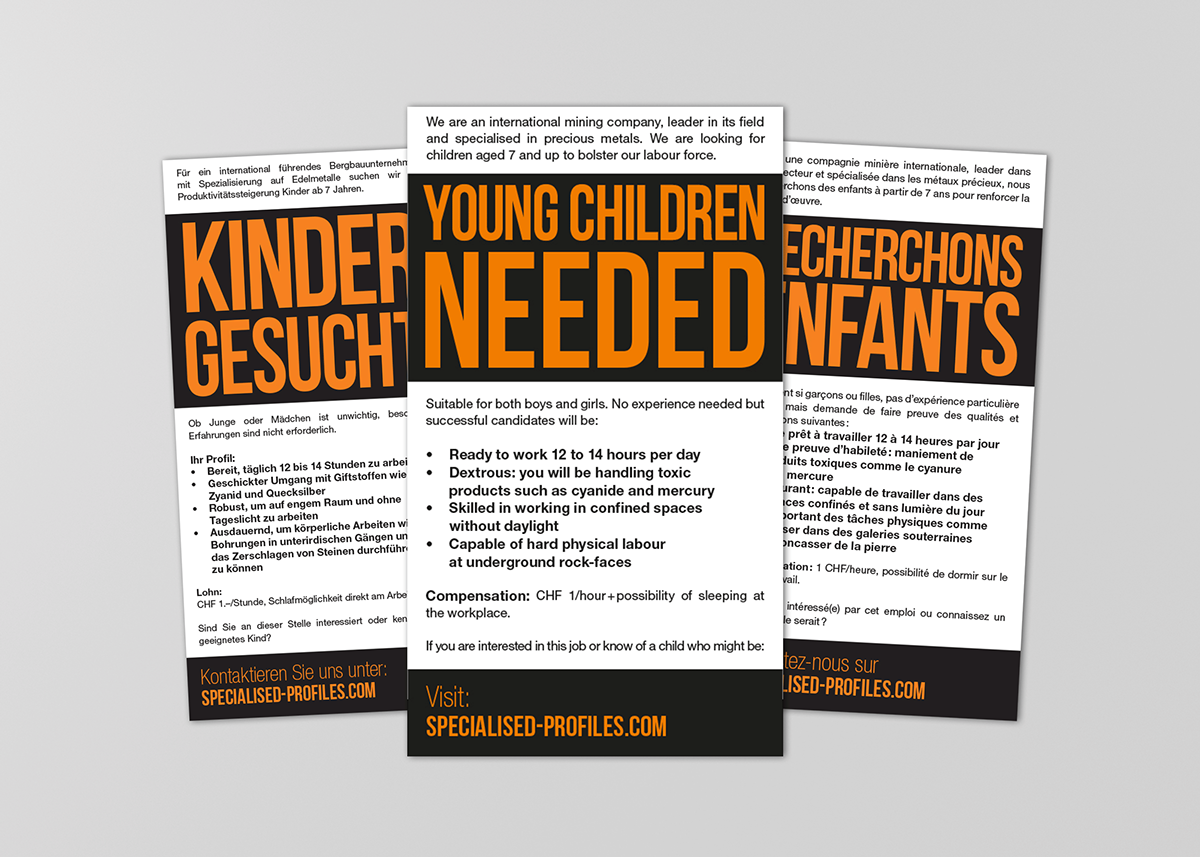 terre des Hommes Guerilla marketing   pr print campaign children slavery child UNHCR United Nations TDH Switzerland