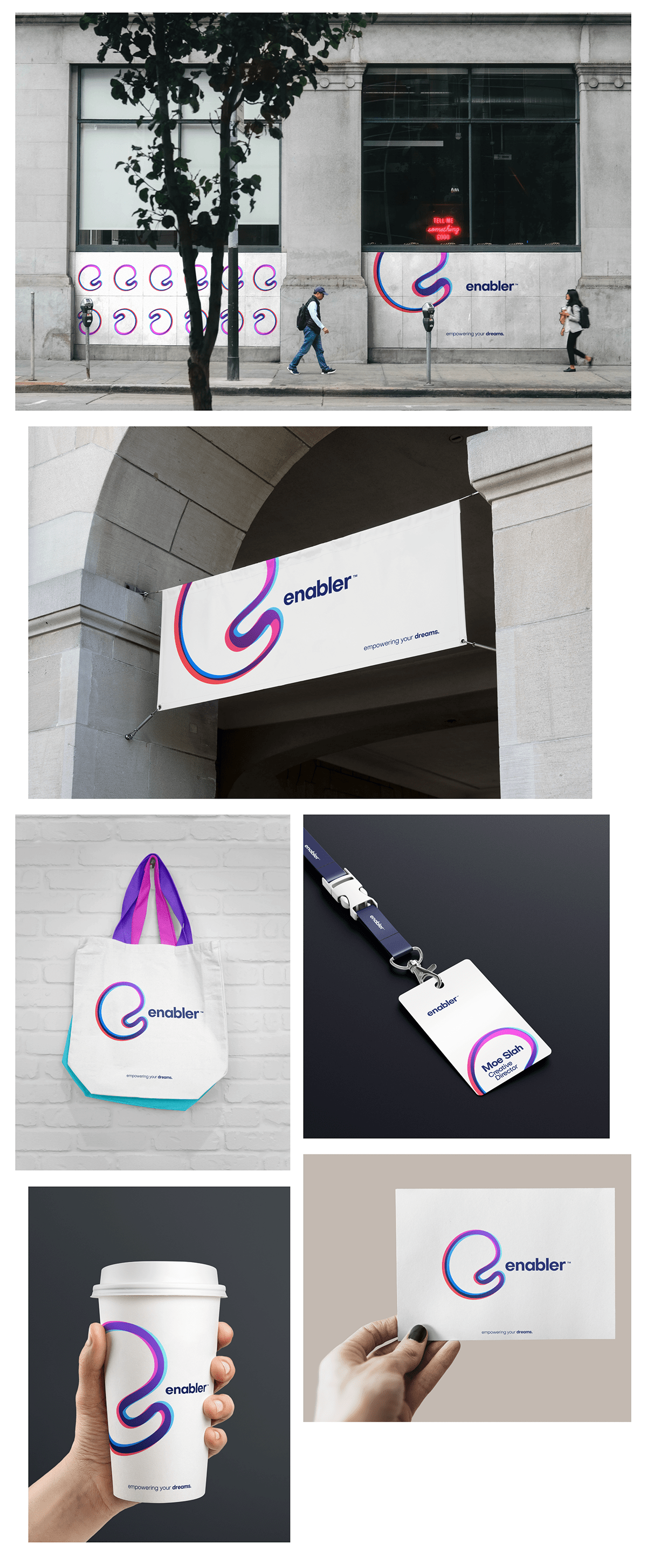 brand brand designer branding  Branding design clean colors Enabler logo Logo Design logo designer