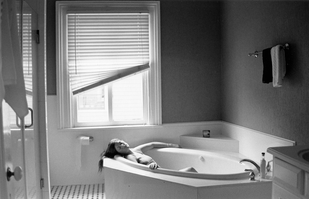 self portrait lost walls opening up Finding Yourself hiding film photography Silver Gelatin Print black and white b&w