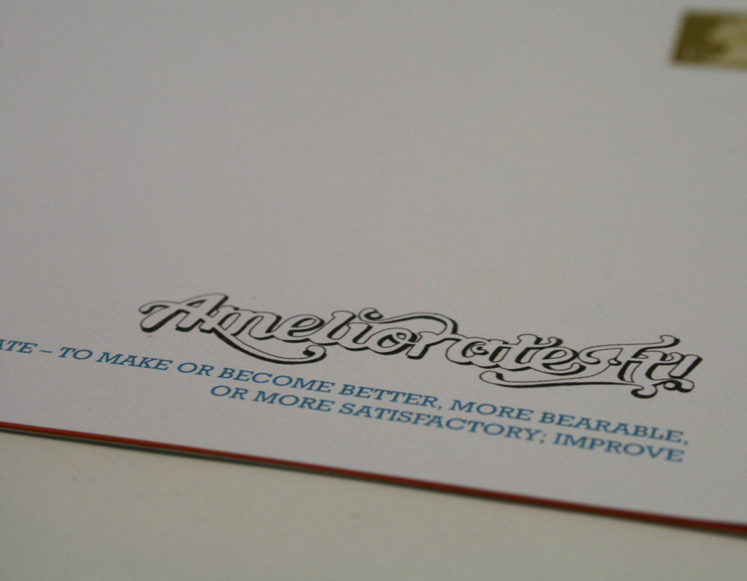 Direct mail Personal Identity portfolio hand rendered