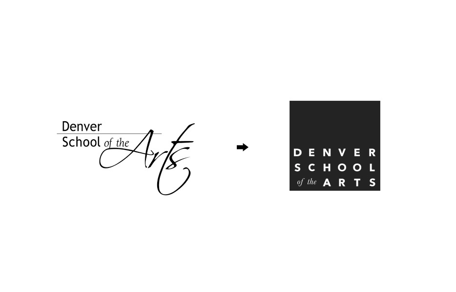 logo rebranding Rebrand High School middle school school Education art art school denver Colorado identity print