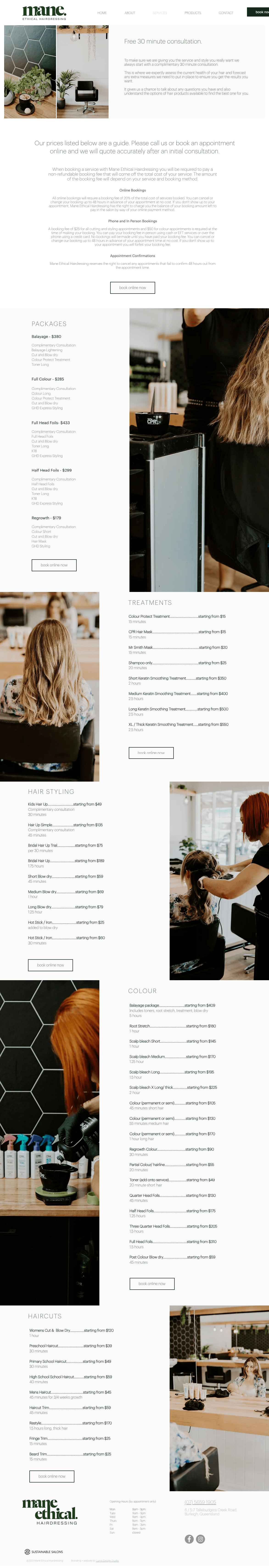 hairstyle Fashion  hairdressing Wix Website Design Web Design  Web redesign brand identity