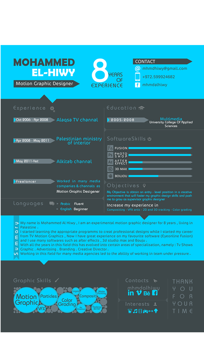 Resume CV infographics