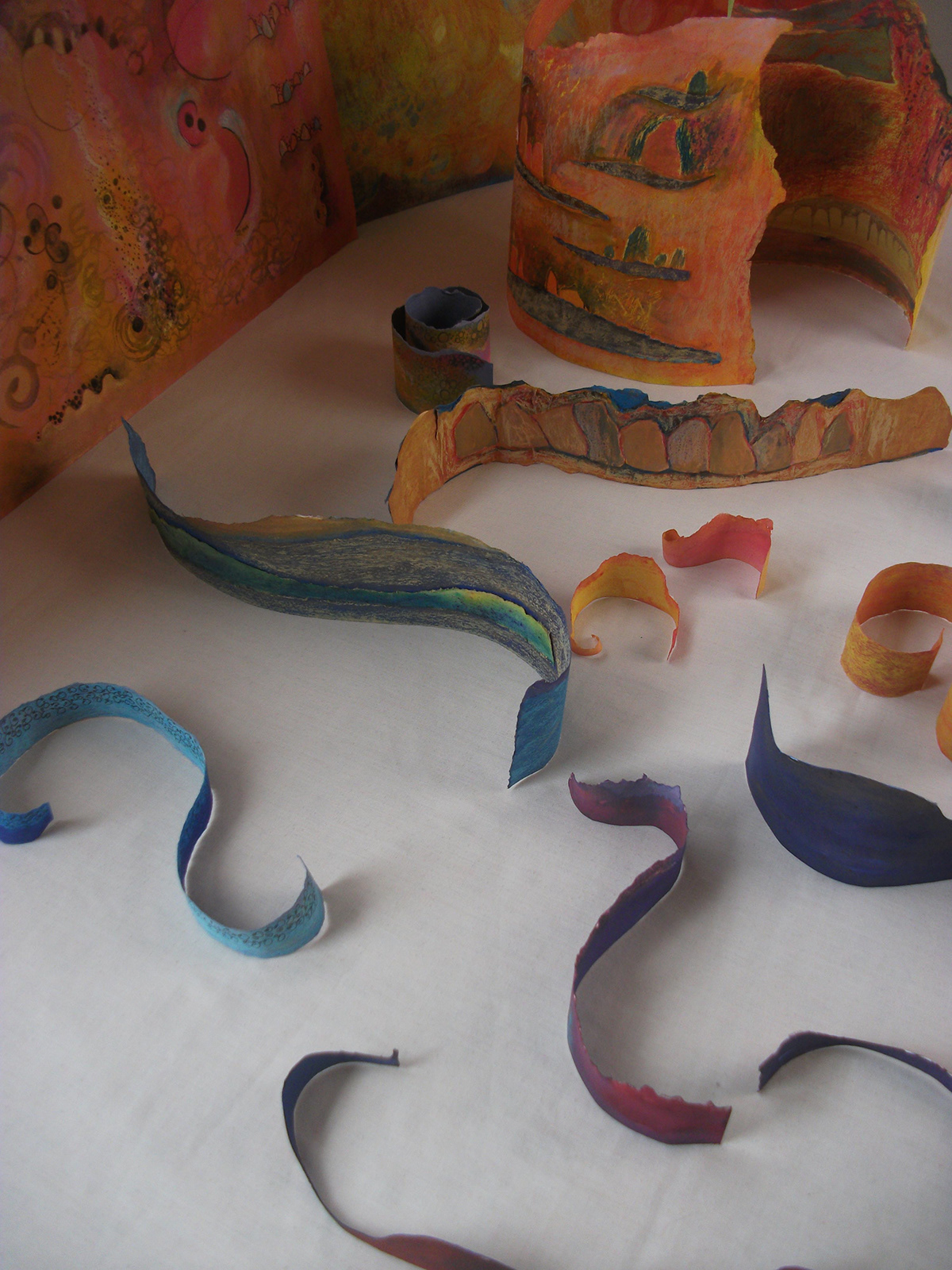 Gaudi light colour mixed media  constructions  sculpture  drawing