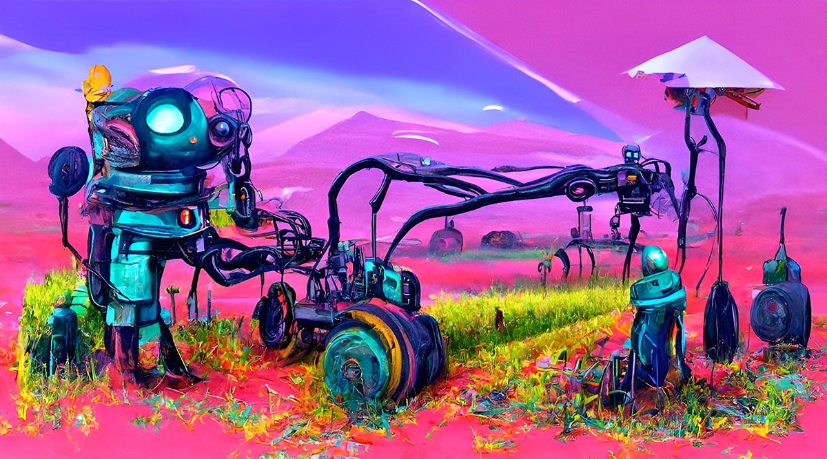 ai aiart conceptual dystopic farming futuristic interstellar nft wallpaper worlds
