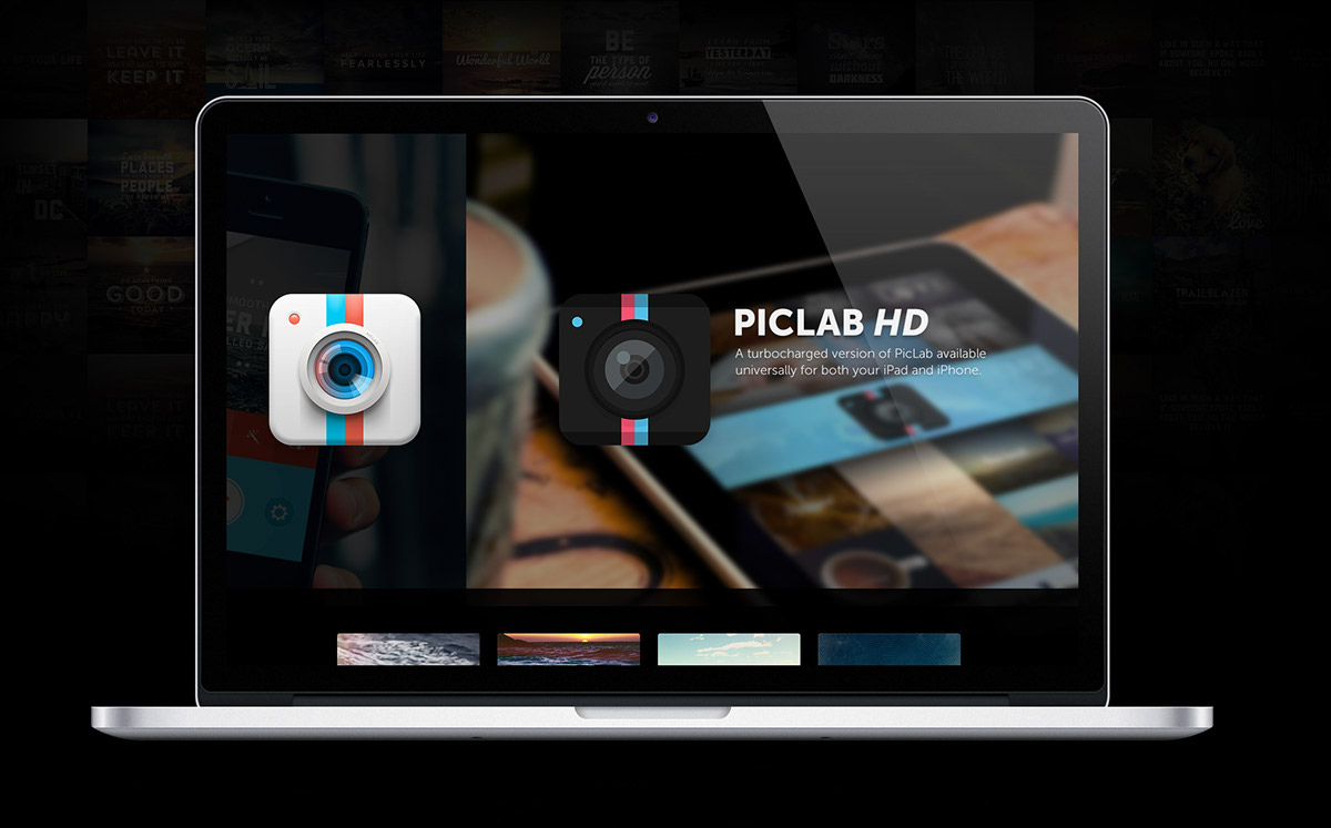 PicLab Piclab HD photo Editor effects app mobile ios7 UI user interface artwork