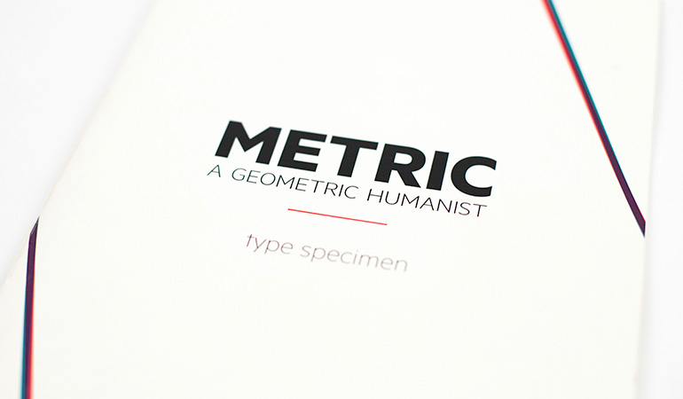 type specimen Metric poster Typeface