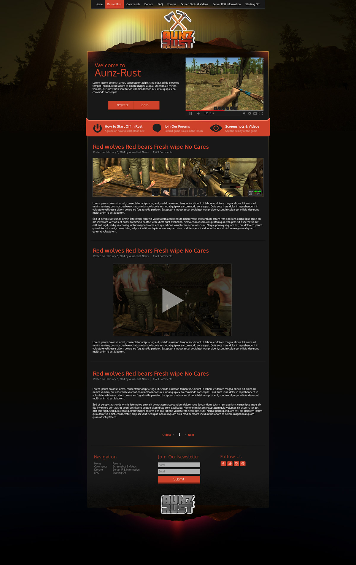 aunz rust online game community forum lanotdesign Website design Manila philippines