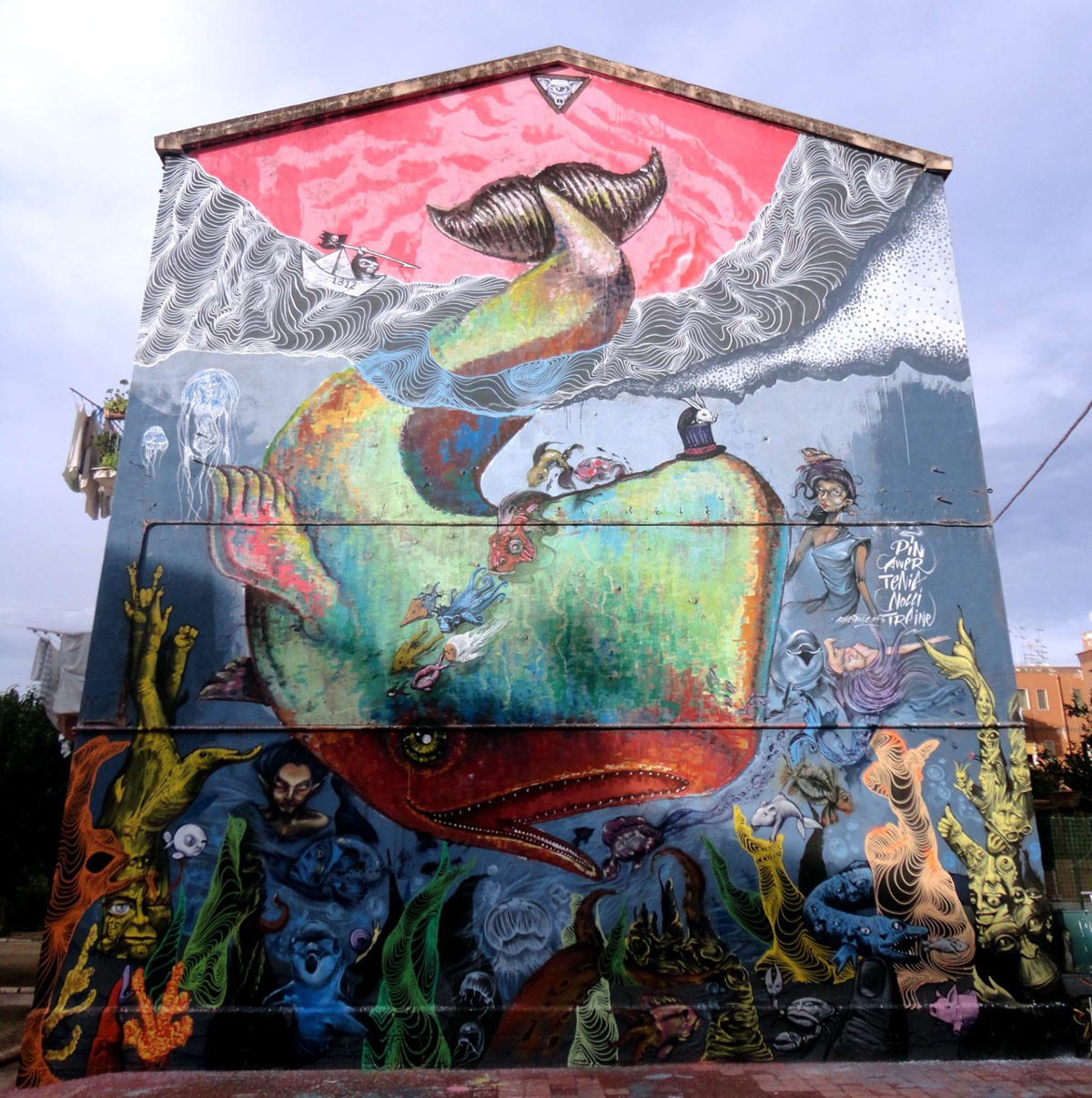 awer pindesign.it tenia Nocci traine acheronte taranto graffiti streetart acidsea ral Murals largescale mural Ital