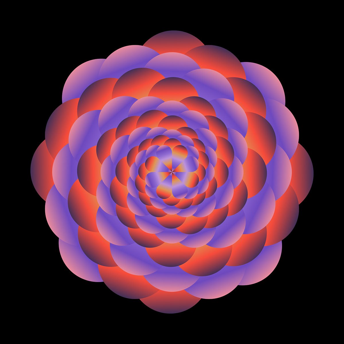 abstract design floral geometric Mandala pattern minimal gradient Album maximal