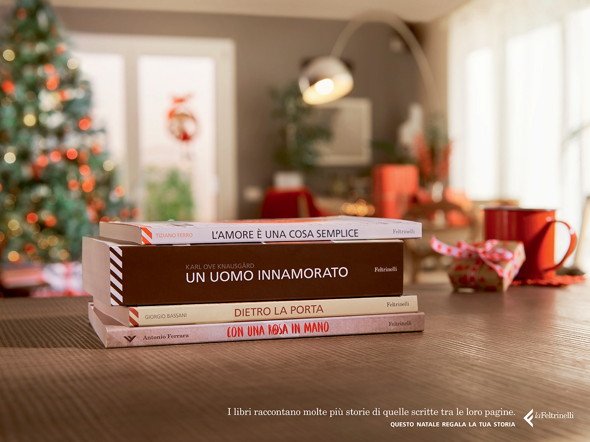 books Retail Christmas publishing   bookshop la Feltrinelli  Direct Film   Integrated Campaign inspire