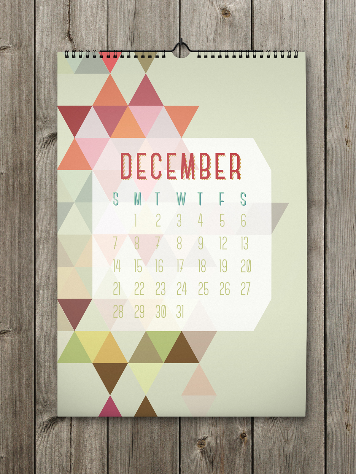 2014 Calendar shapes lines pattern new year agenda Christmas xmas colors Forms Palermo sicily abstract Shades calendario