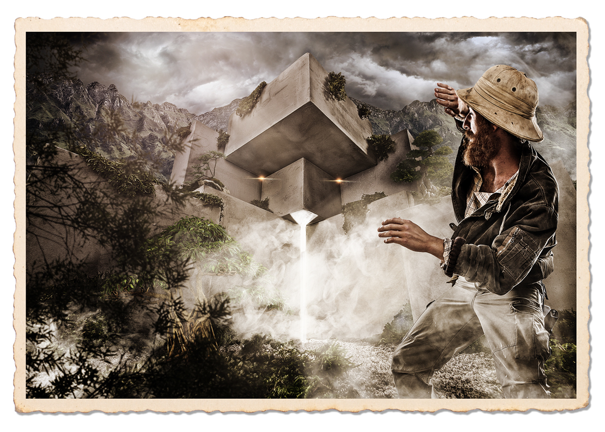 photomanipulation  photoillustration adventure  Explorer beard  photostory jungle  dream