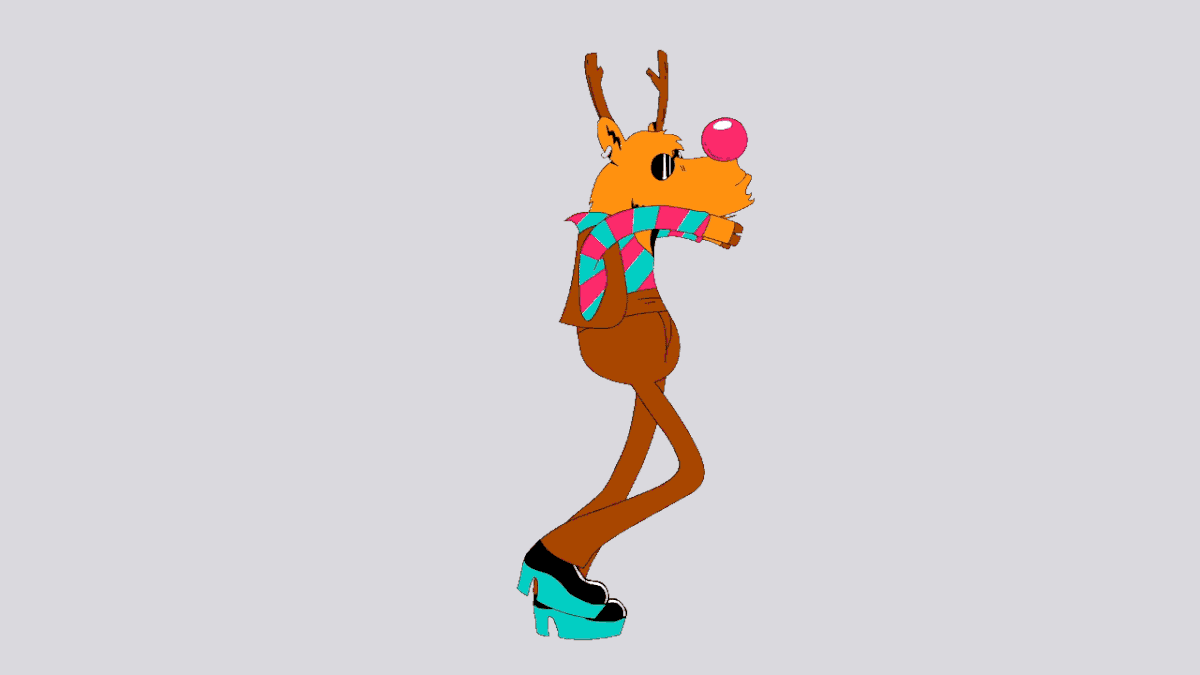 2D cel animation  vector Holiday Christmas weird morph transitions colorful