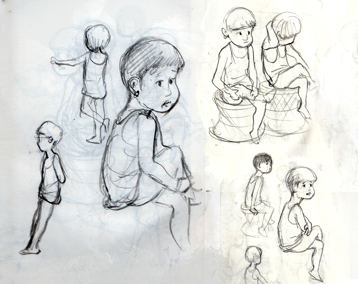 assam journal plein air sketch diary sketchbook sketching study Visual Development