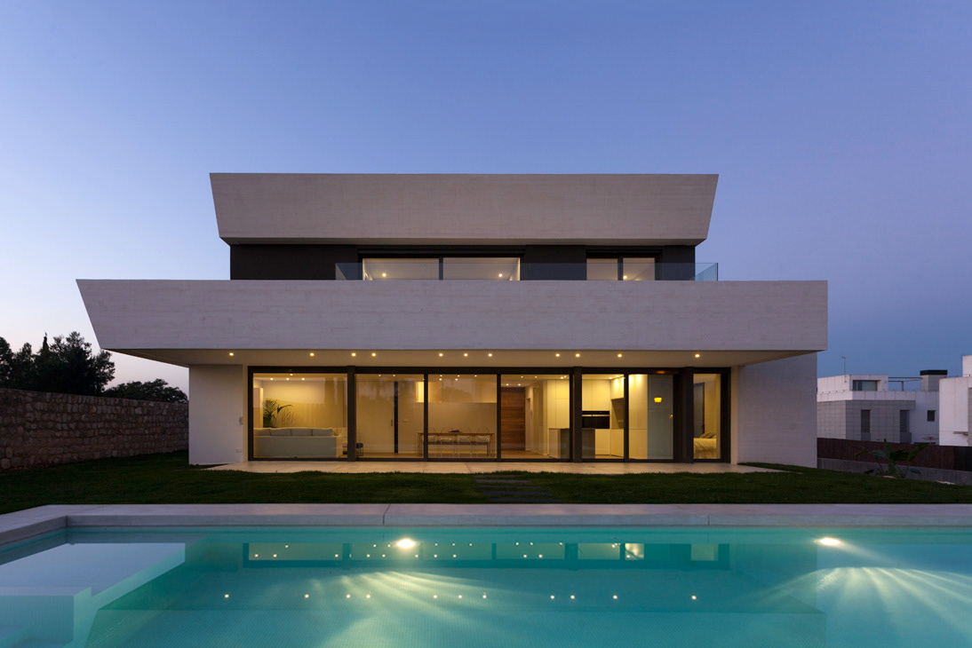 housing house design architecture mediterranean Project concrete White Pool valencia