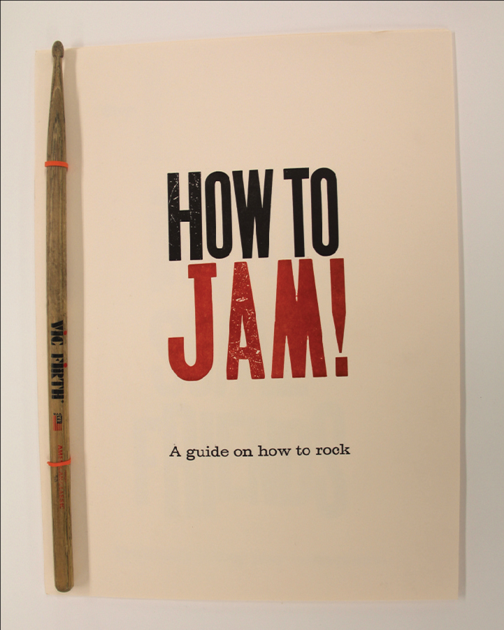 letterpress wood type type book Book Binding drumstick jam