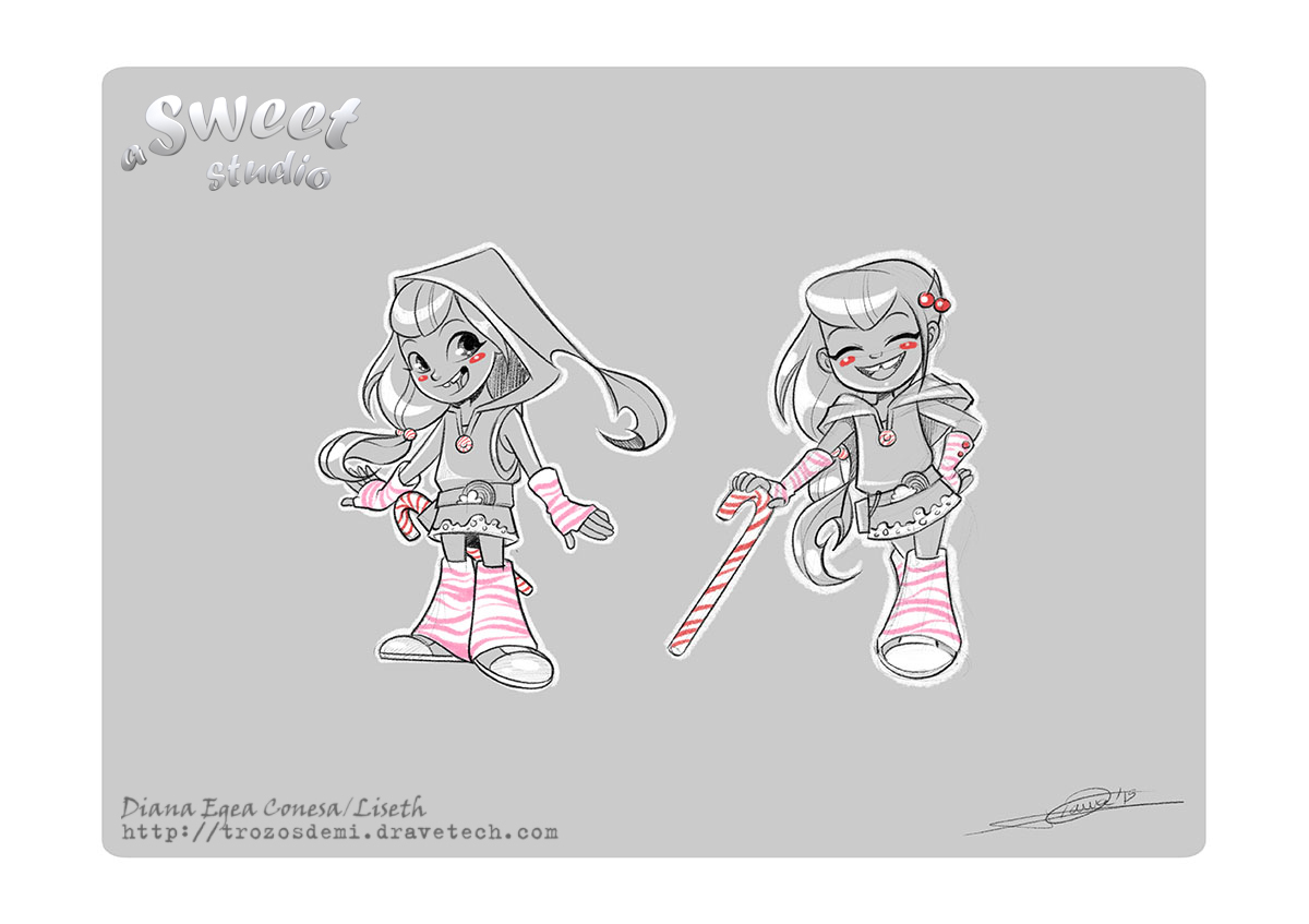 videogame concept art Candy characters FOX
