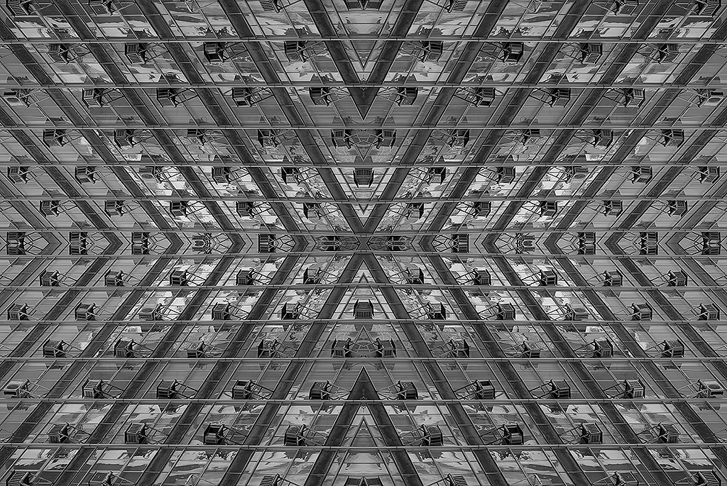 Urban geometry city mirror buildings porto alegre Digital Art 