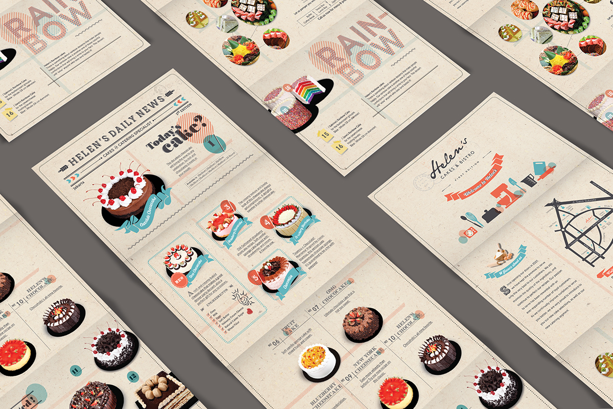 cakes bread promotional items brochure editorial