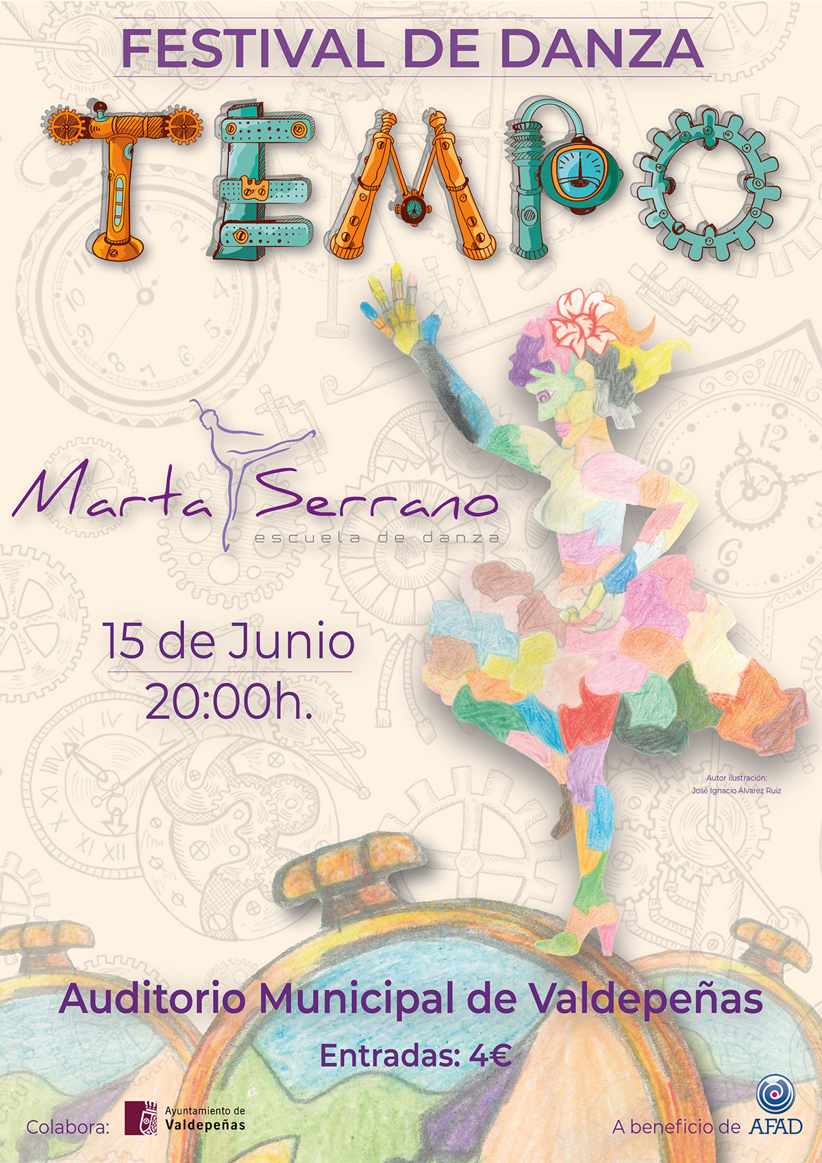 MARTA SERRANO escuela de danza valdepeñas Tempo diseño poster entradas festival de danza