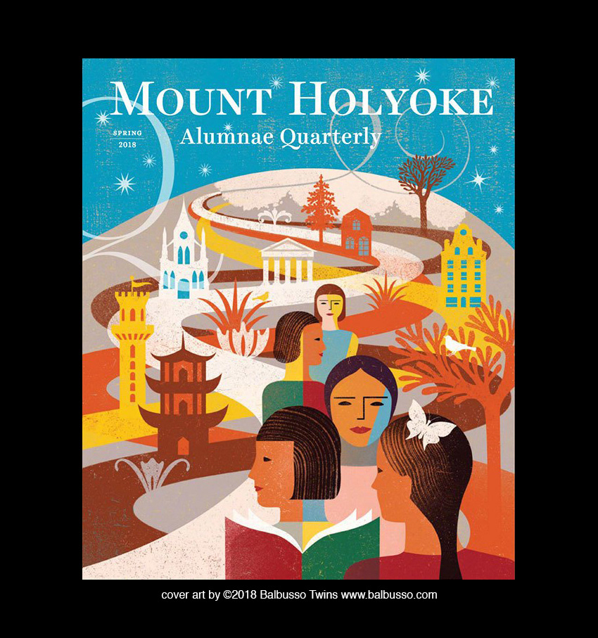 Alumnae Mount Holyoke College Magazine world anna elena balbusso Balbusso Twins Travel Chai Tea  Students books editorial