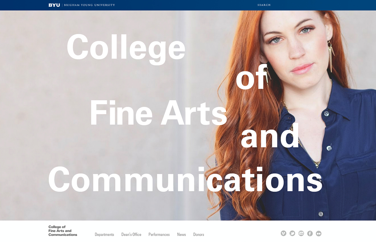 Website model college arts Layout
