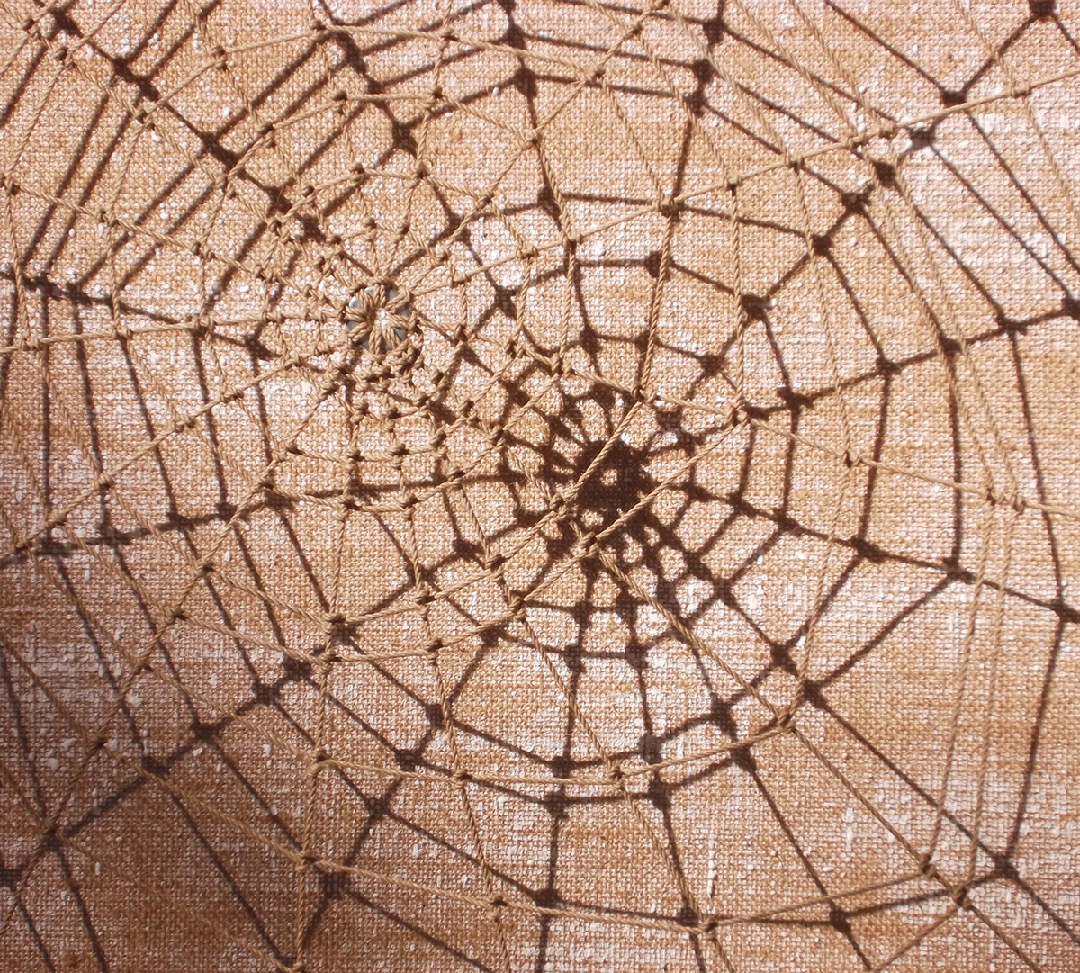 spiderweb toiled'araign ragnatela Hemp rope corde chanvre corda canapa toiledejute jutecanvas iuta sculpture scultura