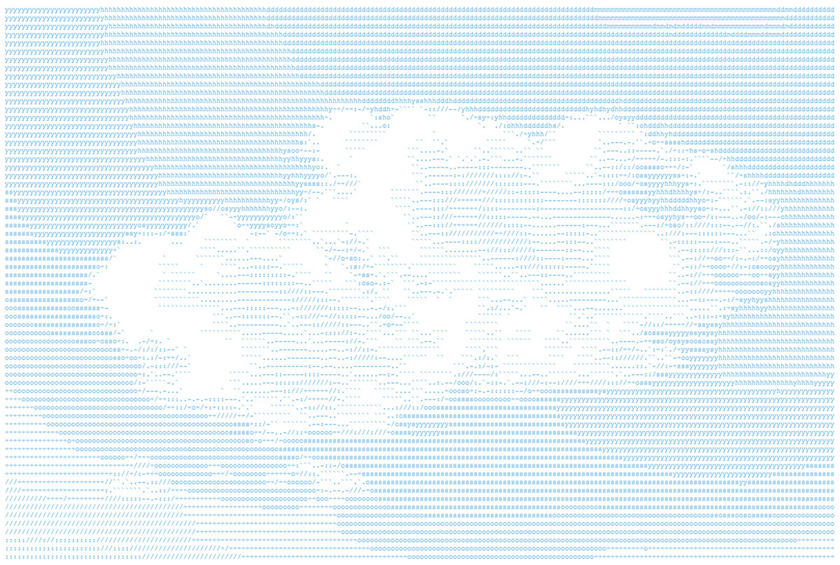 ascii clouds SKY blue Big Data cloud visual artwork