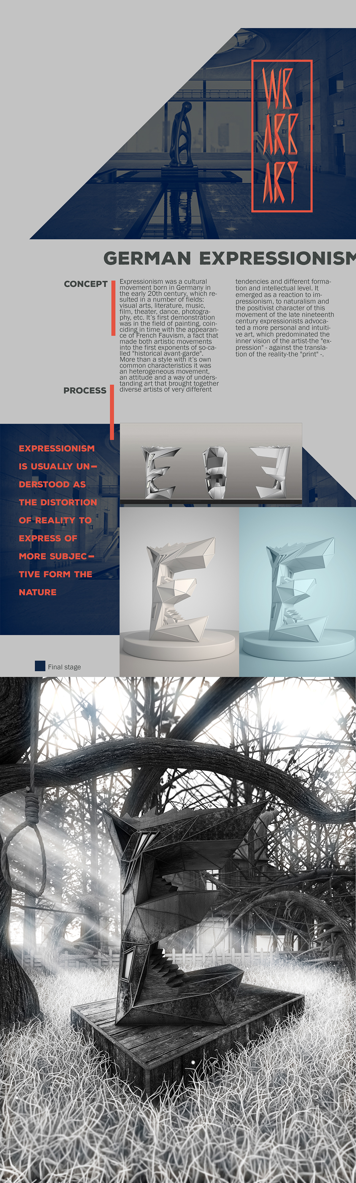 tipografia arte diseño ilustracion 3D color arquitectura dirección de arte art