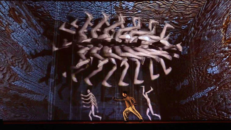 motion capture unity3D stereoscopic projection new media art performing art interactive performing
