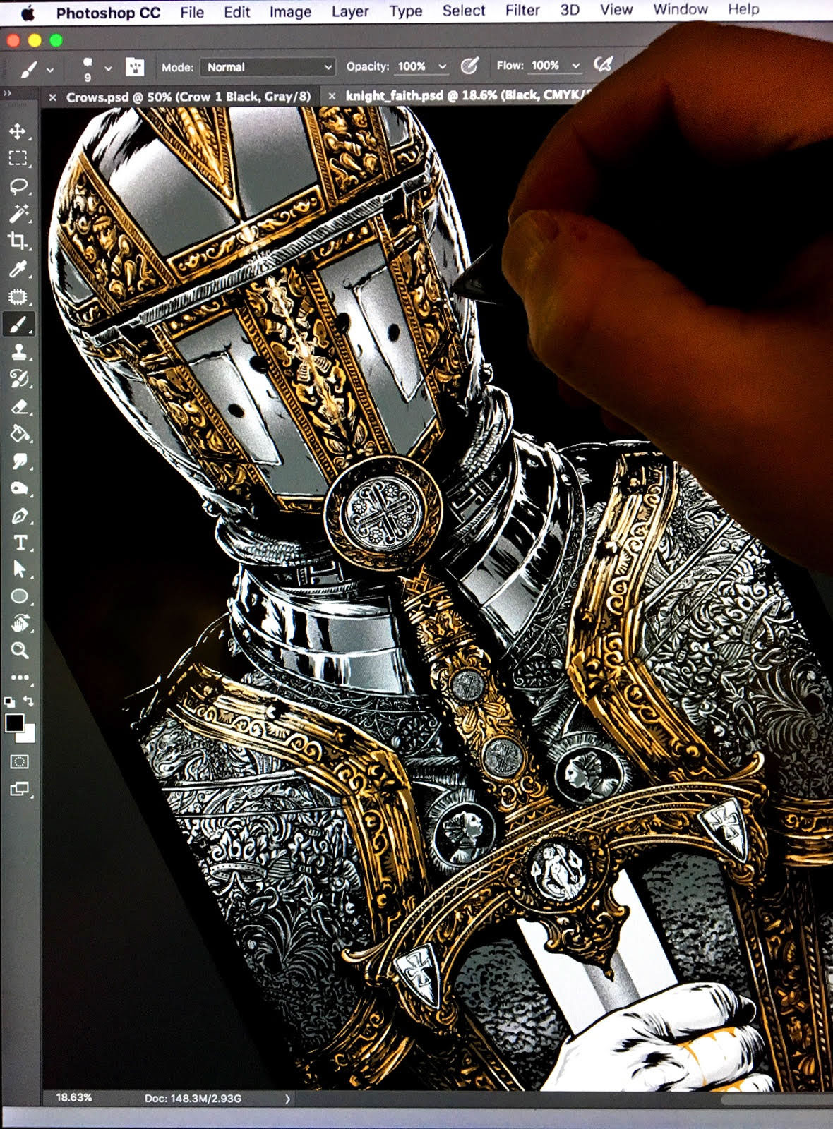 knights warriors chivalry screen print poster Armor middle ages
