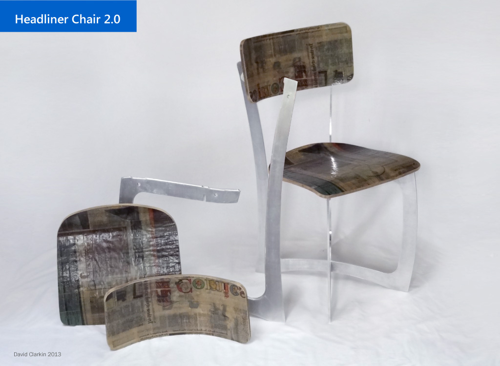 chair furniture newspaper flat-pack flatpack green materials dinning set senior thesis table aluminum cardboard icff customizable