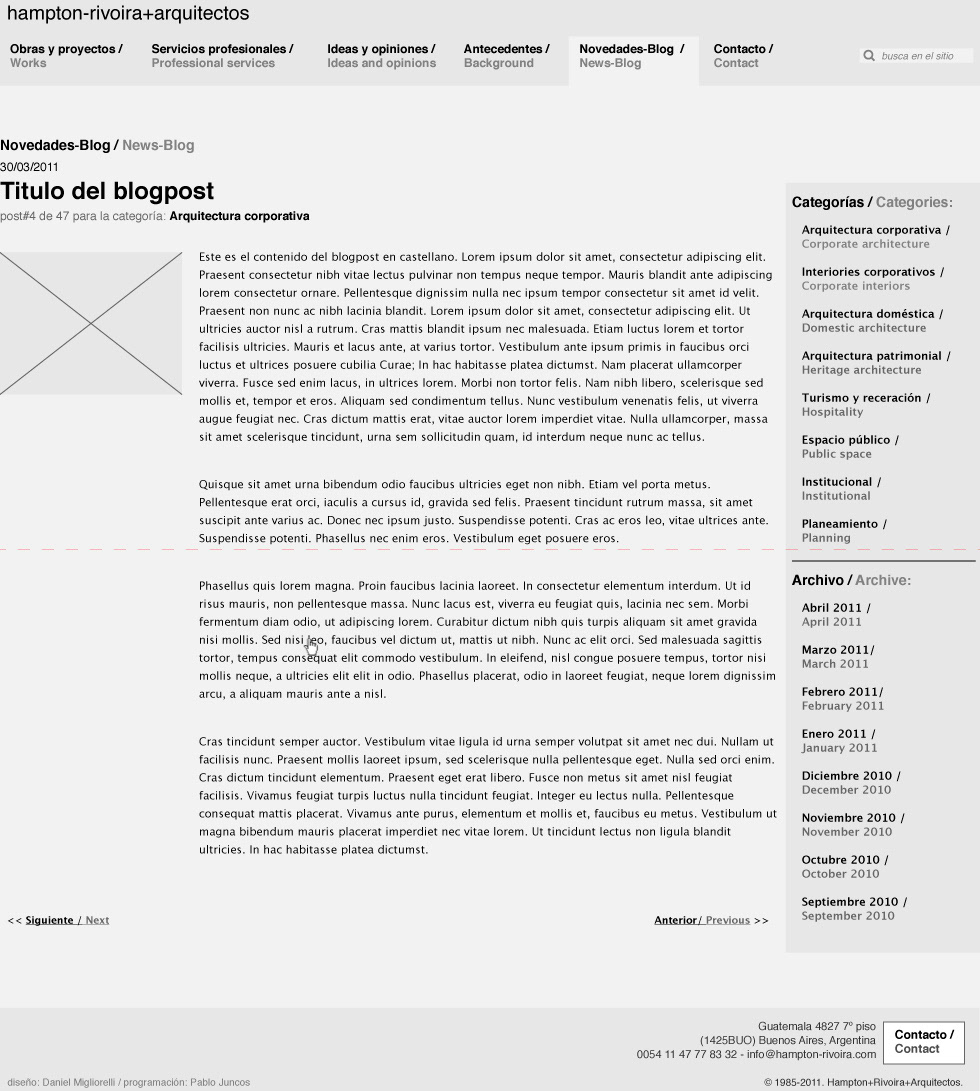 Web desing html5 css3 jquery Drupal interaction mobile Responsive media-queries architechture studio argentina