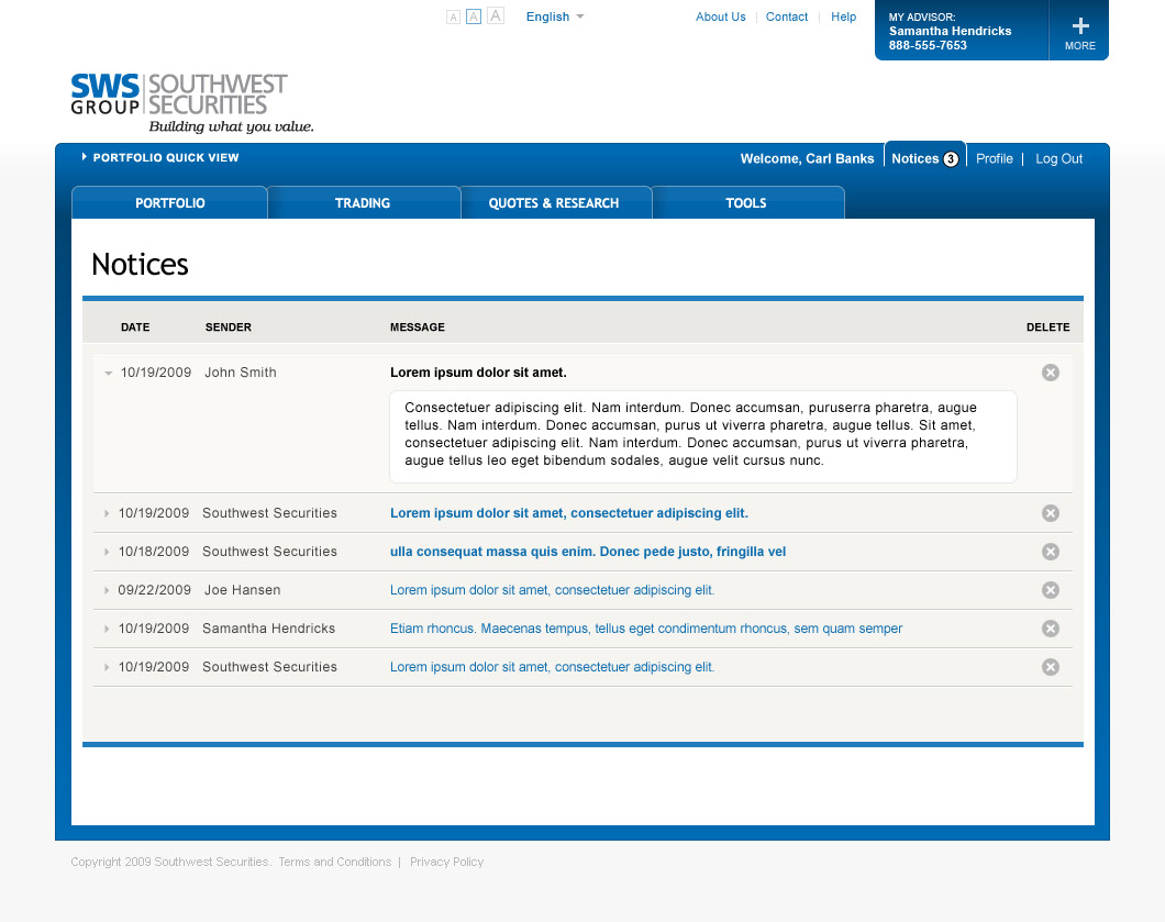app Web digital southwest Securities financial Ecommerce