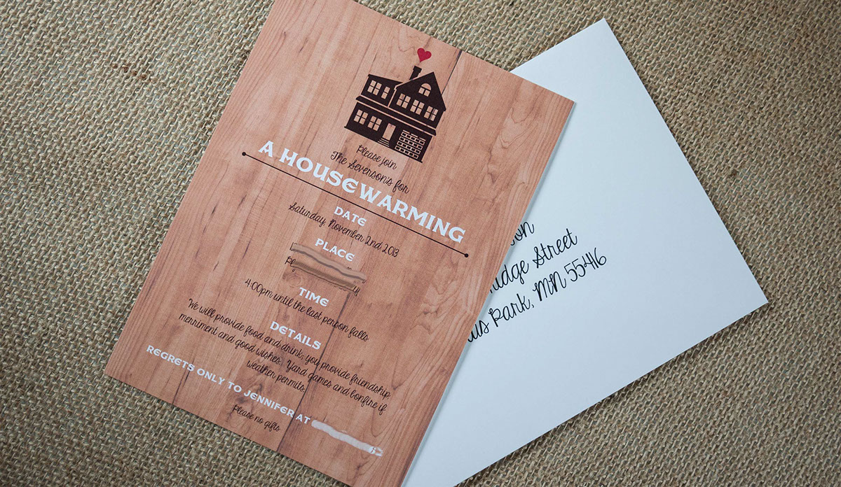 housewarming invite Invitation rustic whimsical woodsy