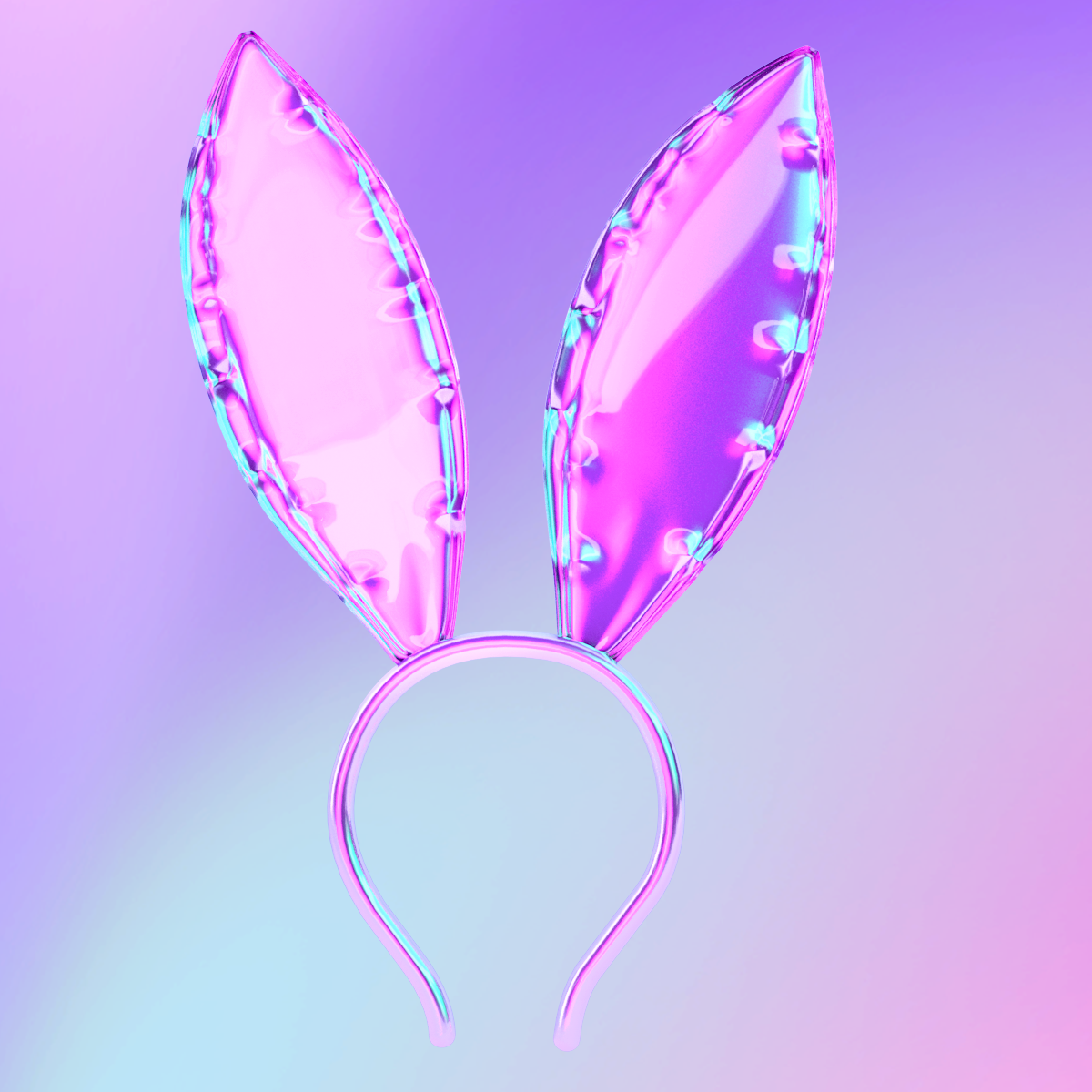 ILLUSTRATION  3D cinema 4d holographic lips funky Fun pink graphic design  gradient