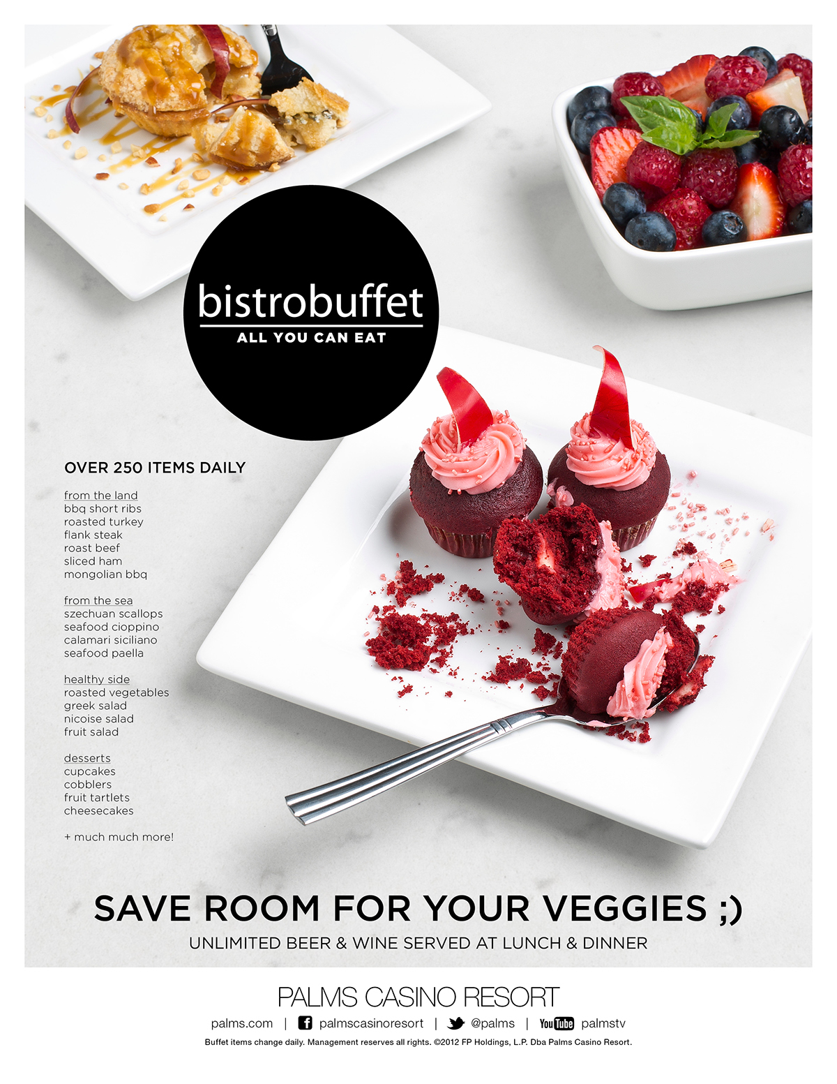 campaign  buffet food photography  FOOD  design  dessert   cupcake  wine  casino  resort