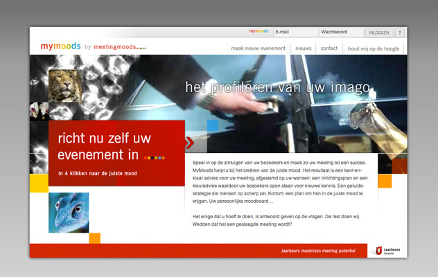jaarbeurs Utrecht meeting moods Video Compositing dynamic brand visual identity mymoods TONYWORKS AIMFOR