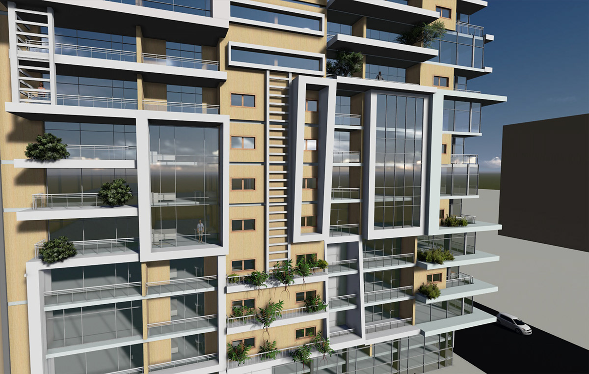 3D complex Render residential