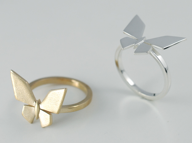 concept jewelry Danish Design butterfly ring 3d print Scandinavian design architect made