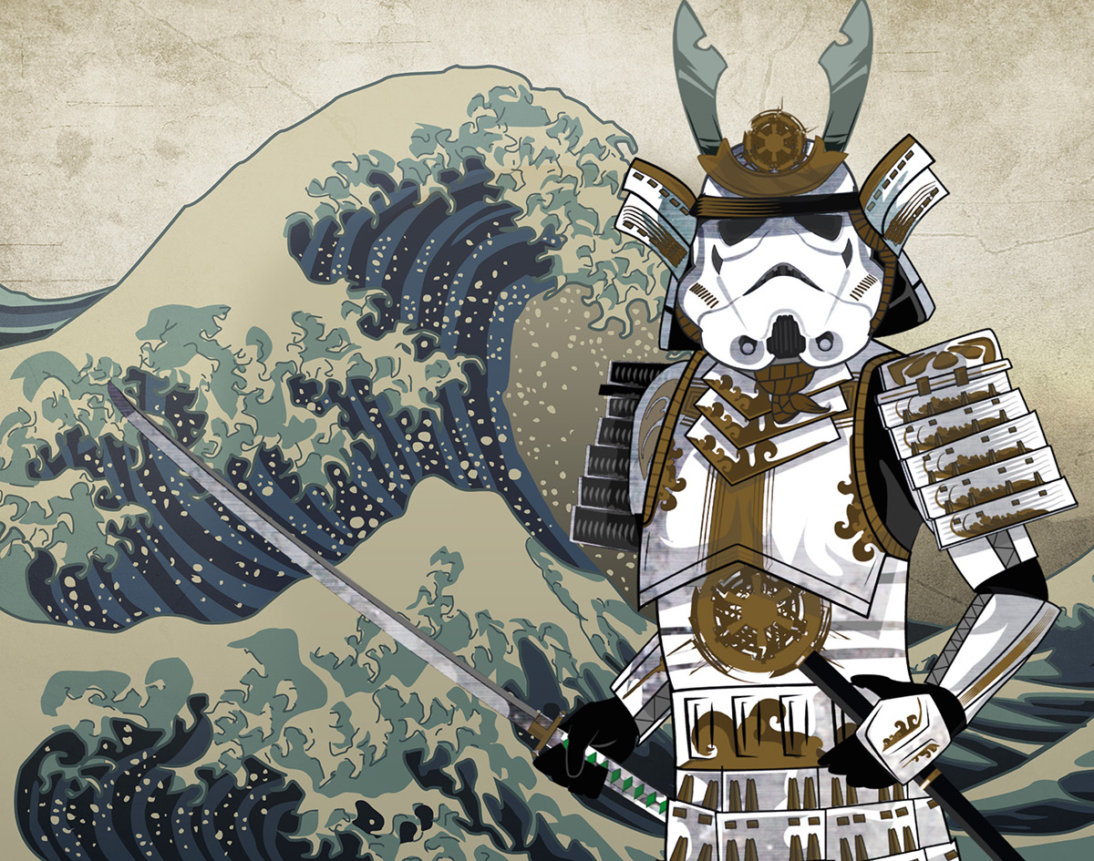 stormtrooper star wars samurai The clone wars clone Clone trooper Illustrator photoshop design Picture Armor
