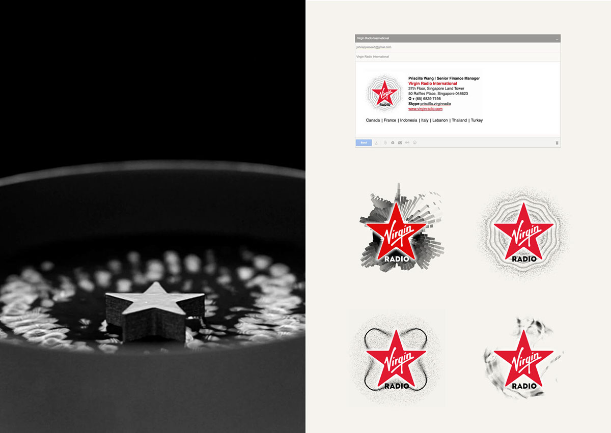 Corporate Identity design branding  Web Design  cymatics virgin Radio sound Identity Design