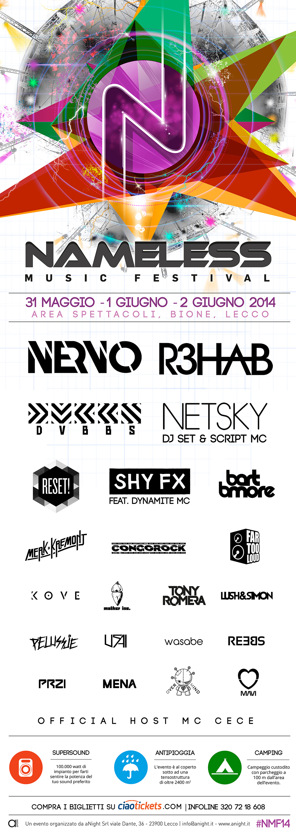 nameless NMF nmf14 musicdj Nervo rehab Netsky festival communication dj lakeofcomo Lecco comolake lakecomo