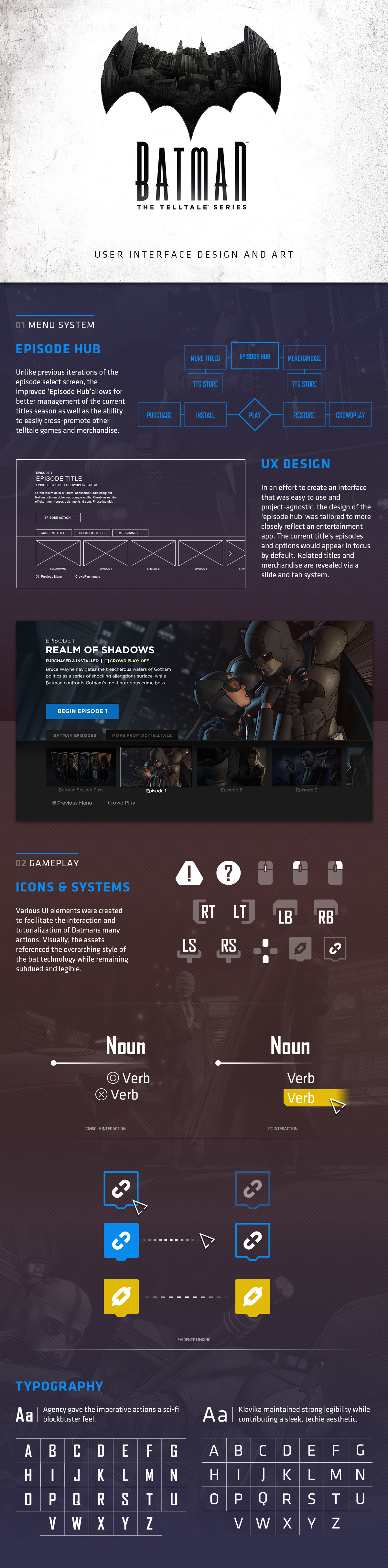 Batman: The Telltale Series - UX/UI Design on Behance