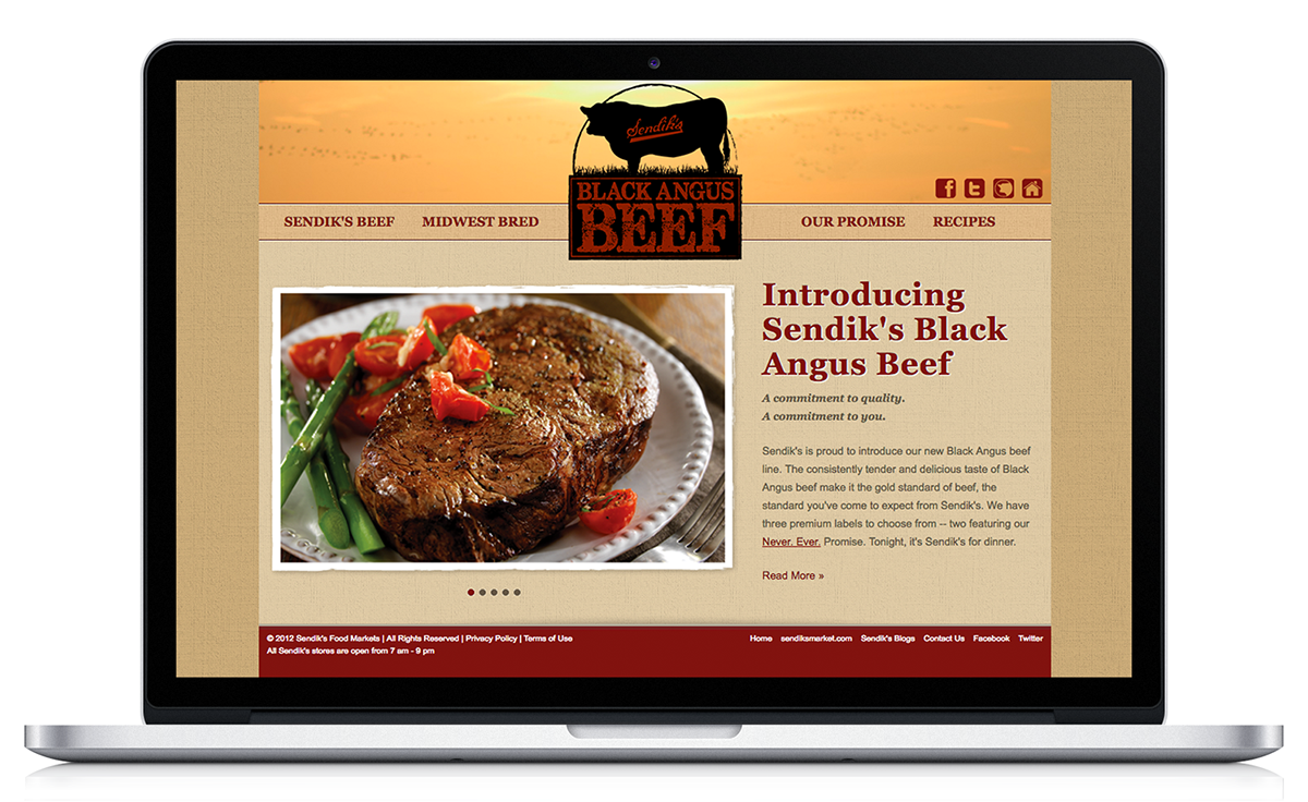 Adobe Portfolio sendik's identity logo beef Grocery