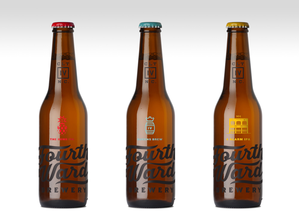 beer brewery Charlotte micro-brewery nano-brewery IPA Charlotte fourth ward bottle design