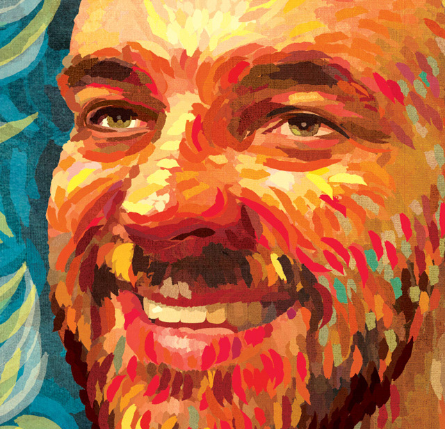 vector van gogh painting   colorful self-portrait