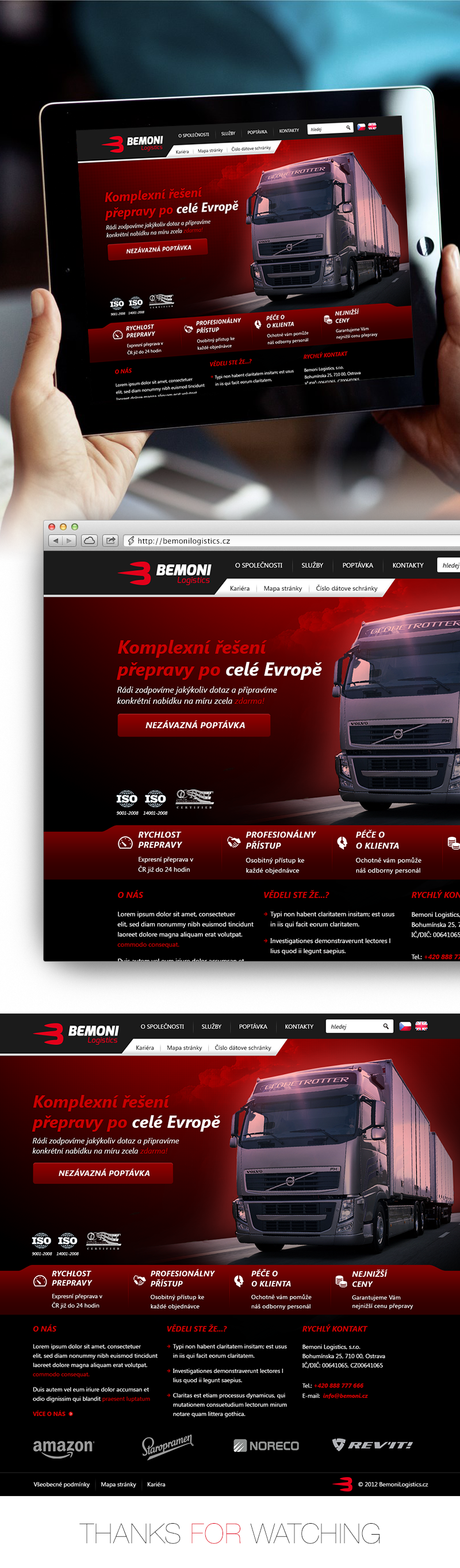 Transport transportation black red Truck lorry Webdesign