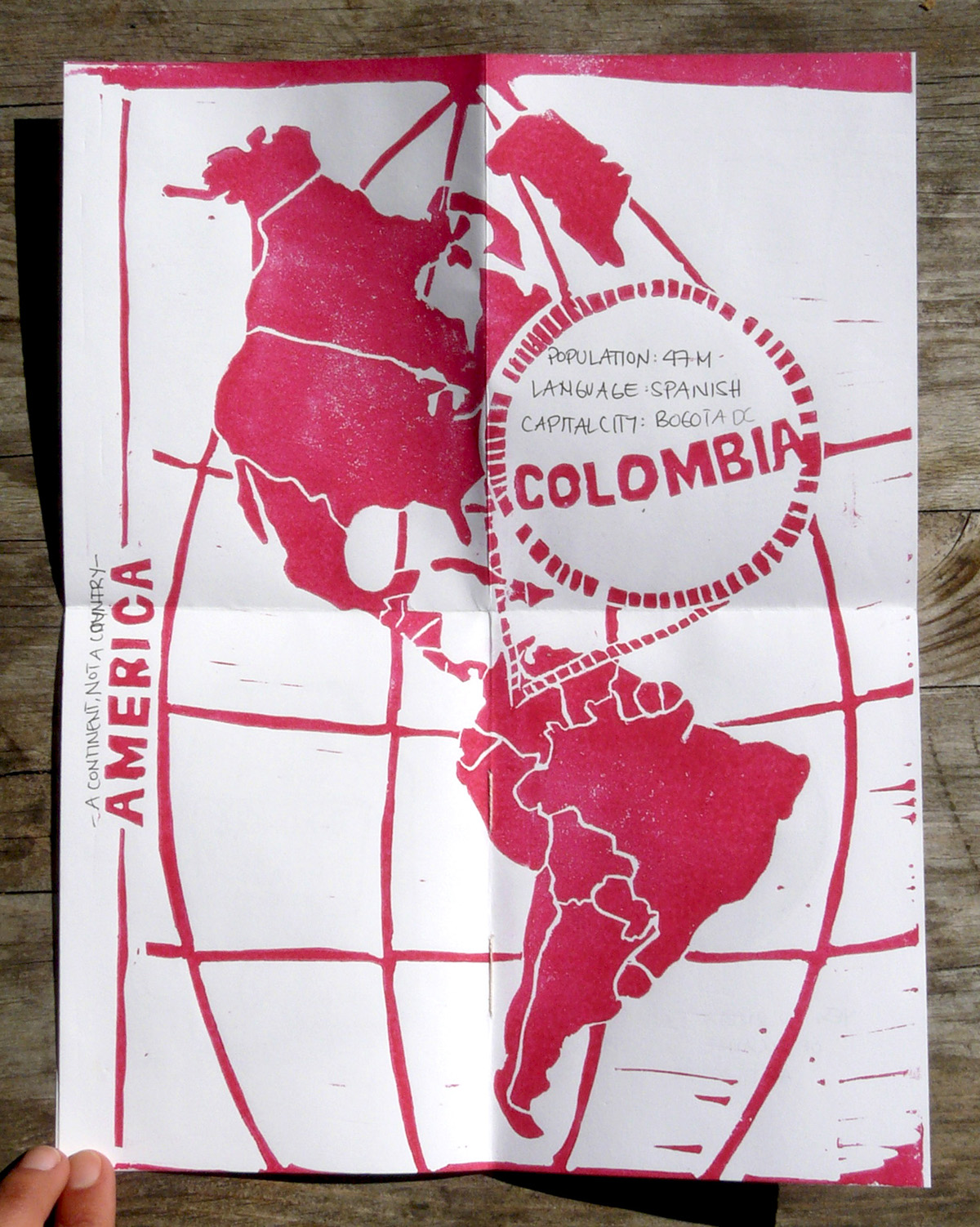 Zine  fanzine afiche poster linocut grabado colombia illsutration ilustracion
